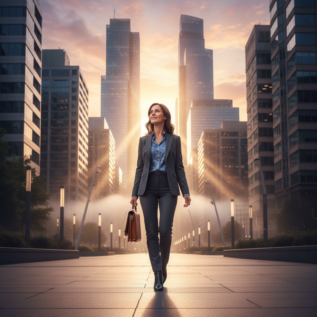 City skyline with glowing network connections representing local IT job opportunities