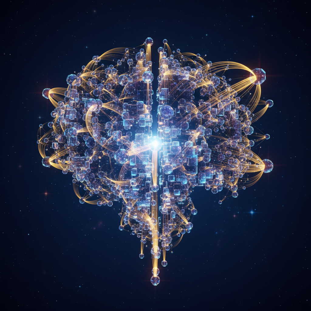 Professional network visualization showing glowing connection nodes representing LinkedIn networking opportunities