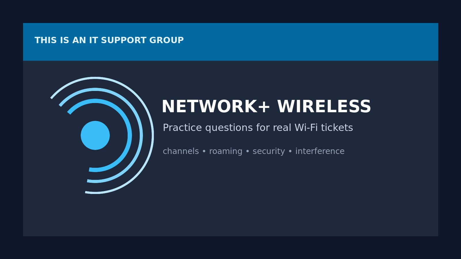 Network+ Wireless Practice Questions